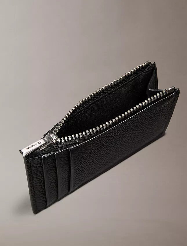 Foil Embossed Logo Zip Card Case Foil Embossed Logo Zip Card Case