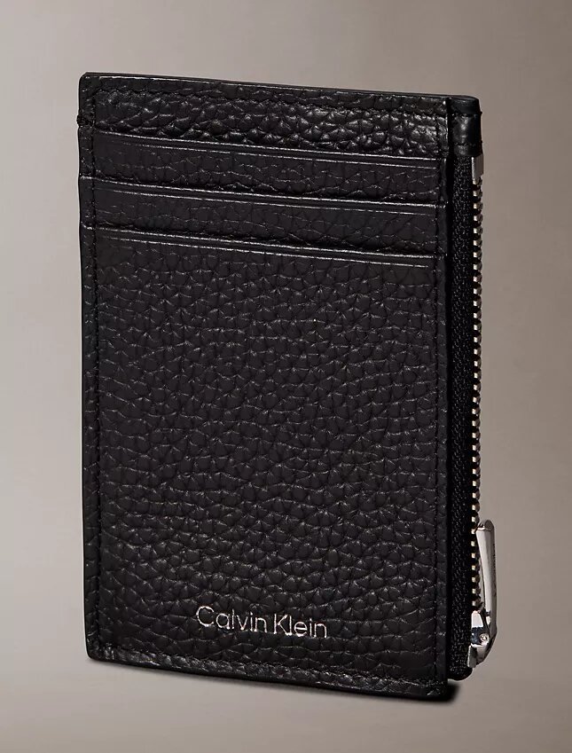 Foil Embossed Logo Zip Card Case Foil Embossed Logo Zip Card Case