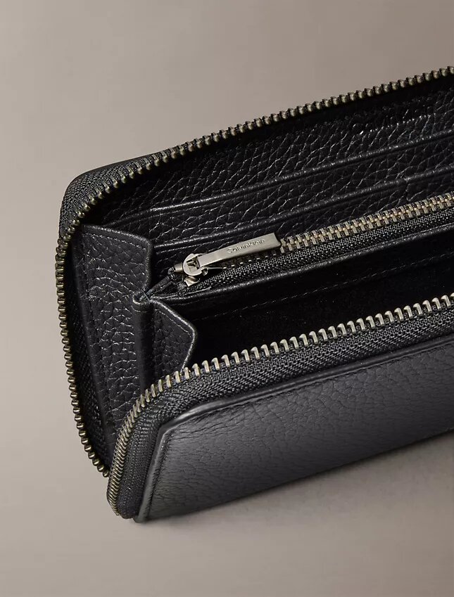 Foil Embossed Logo Zip Wallet Foil Embossed Logo Zip Wallet