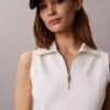 French Terry 1/4 Zip Sleeveless Dress French Terry 1/4 Zip Sleeveless Dress