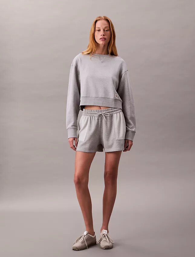 French Terry Cropped Relaxed Sweatshirt French Terry Cropped Relaxed Sweatshirt