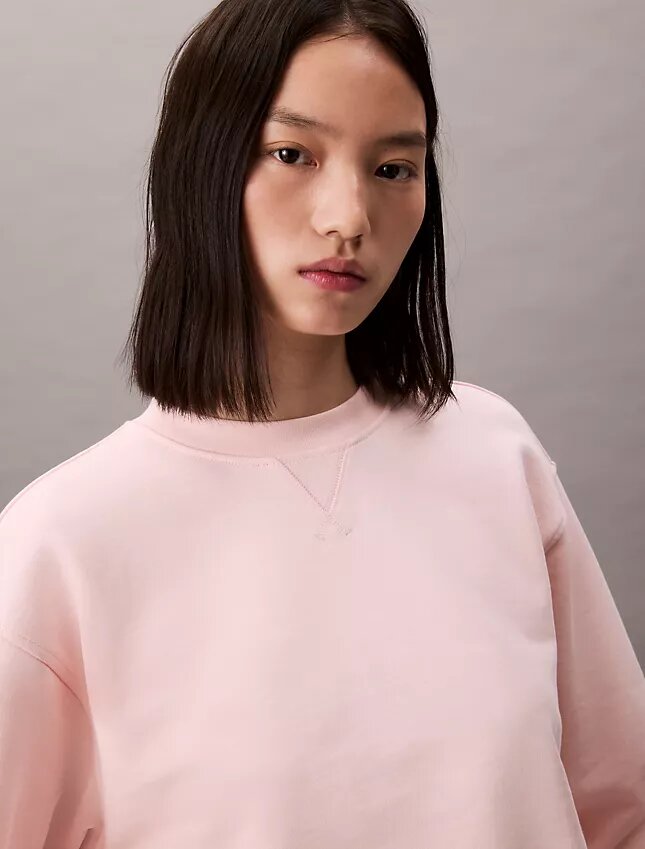 French Terry Cropped Relaxed Sweatshirt French Terry Cropped Relaxed Sweatshirt
