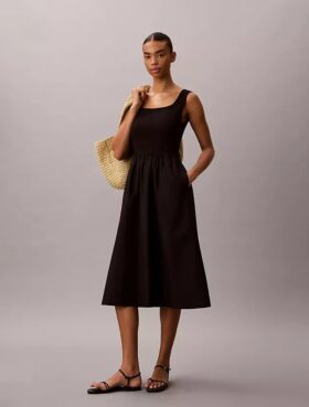 Gathered Midi Dress