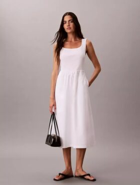Gathered Midi Dress