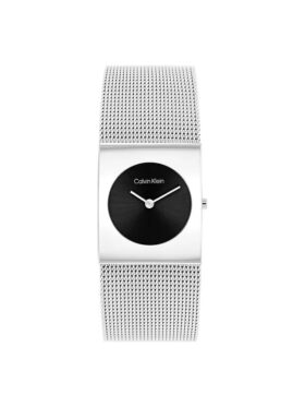 Geometric Dial Mesh Bracelet Watch