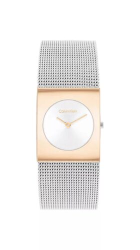 Geometric Dial Mesh Bracelet Watch
