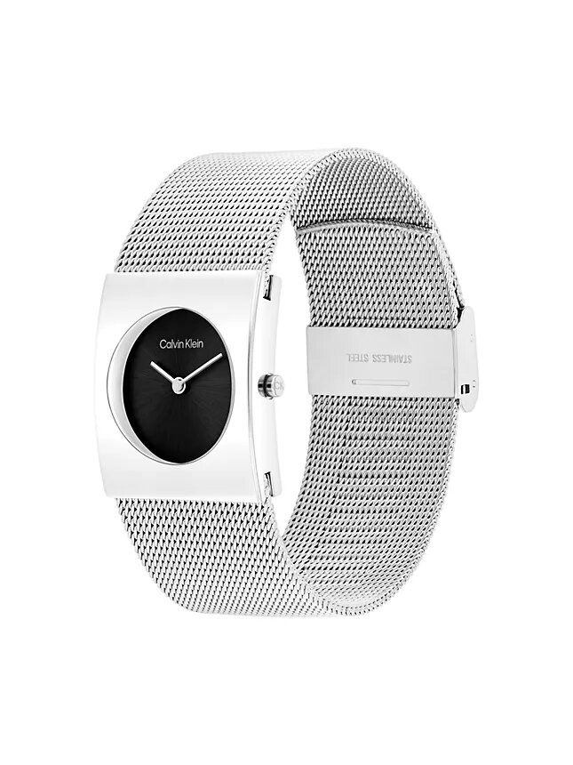 Geometric Dial Mesh Bracelet Watch Geometric Dial Mesh Bracelet Watch