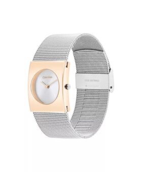 Geometric Dial Mesh Bracelet Watch