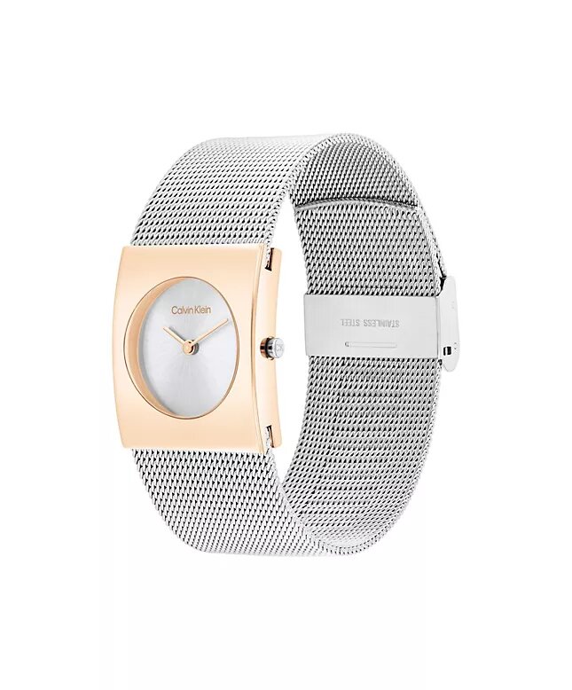 Geometric Dial Mesh Bracelet Watch Geometric Dial Mesh Bracelet Watch