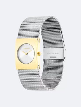 Geometric Dial Mesh Bracelet Watch Geometric Dial Mesh Bracelet Watch