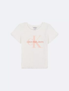 Girls Chunky Rib Monologo Tee Girls Chunky Rib Monologo Tee