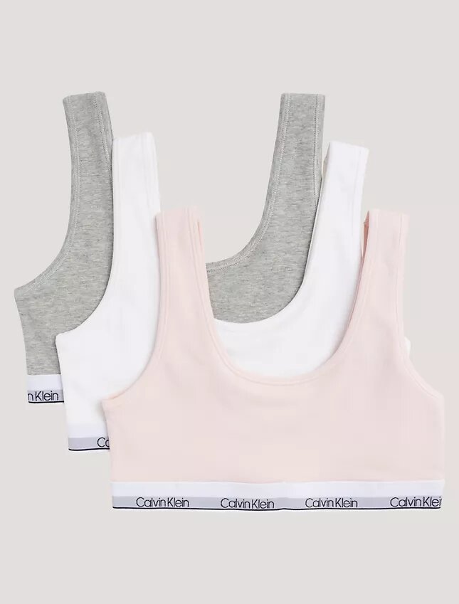 Girls Cotton Stretch 3-Pack Unlined Bralette Girls Cotton Stretch 3-Pack Unlined Bralette