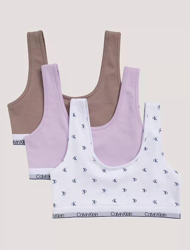 Girls Cotton Stretch 3-Pack Unlined Bralette Girls Cotton Stretch 3-Pack Unlined Bralette