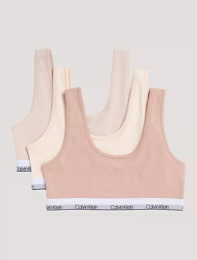 Girls Cotton Stretch 3-Pack Unlined Bralette Girls Cotton Stretch 3-Pack Unlined Bralette