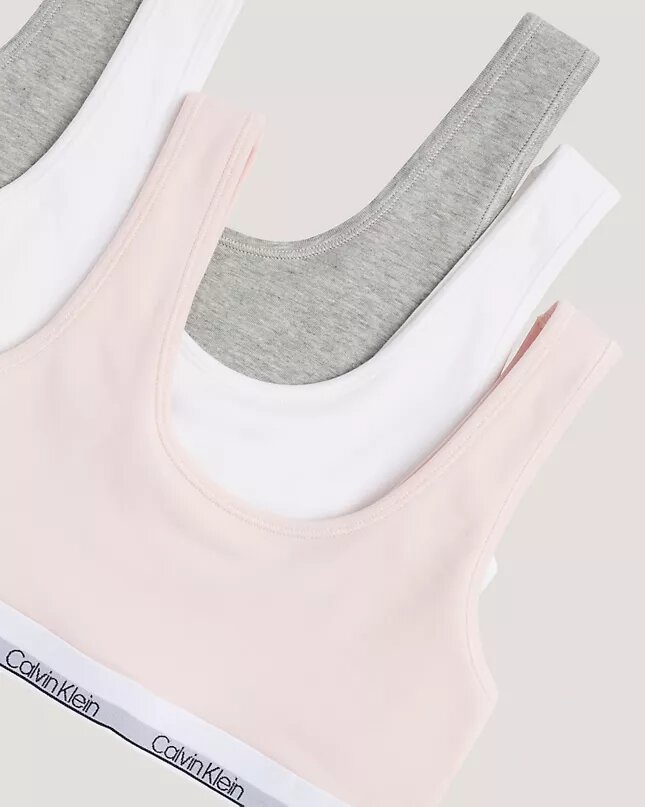 Girls Cotton Stretch 3-Pack Unlined Bralette Girls Cotton Stretch 3-Pack Unlined Bralette
