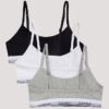 Girls Cotton Stretch 3-Pack Unlined Cropped Bralette
