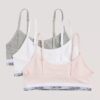 Girls Cotton Stretch 3-Pack Unlined Cropped Bralette