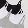 Girls Cotton Stretch 3-Pack Unlined Cropped Bralette