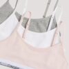 Girls Cotton Stretch 3-Pack Unlined Cropped Bralette