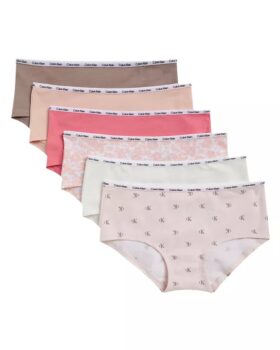 Girls Cotton Stretch 6-Pack Hipster Girls Cotton Stretch 6-Pack Hipster