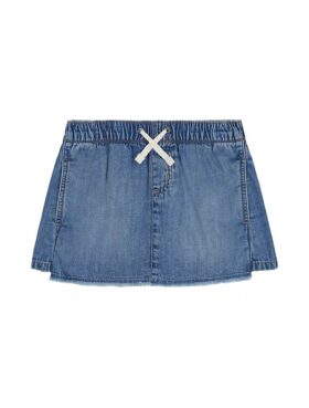 Girls Drawstring Denim Skorts
