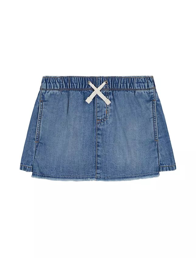 Girls Drawstring Denim Skorts Girls Drawstring Denim Skorts
