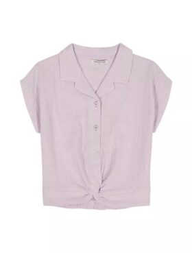 Girls Knotted Button-Down Shirt