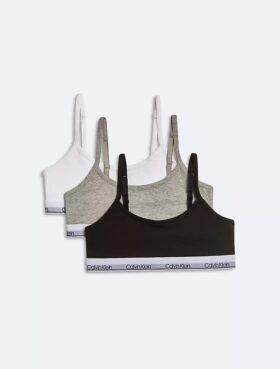 Girls Modern Cotton 3-Pack Cropped Bralette Girls Modern Cotton 3-Pack Cropped Bralette