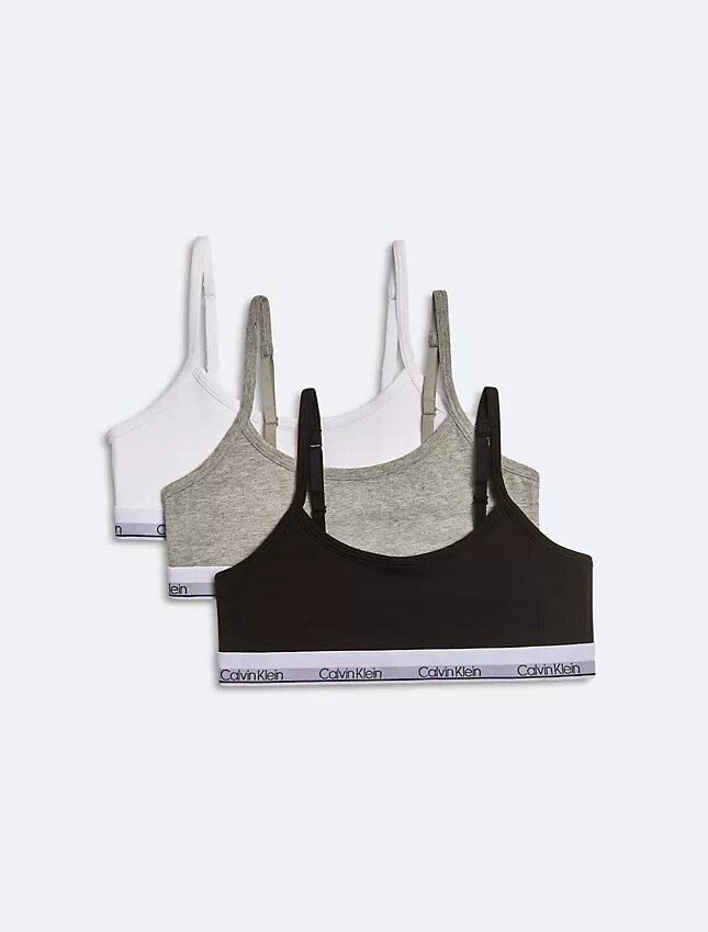 Girls Modern Cotton 3-Pack Cropped Bralette Girls Modern Cotton 3-Pack Cropped Bralette