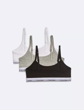 Girls Modern Cotton 3-Pack Cropped Bralette Girls Modern Cotton 3-Pack Cropped Bralette