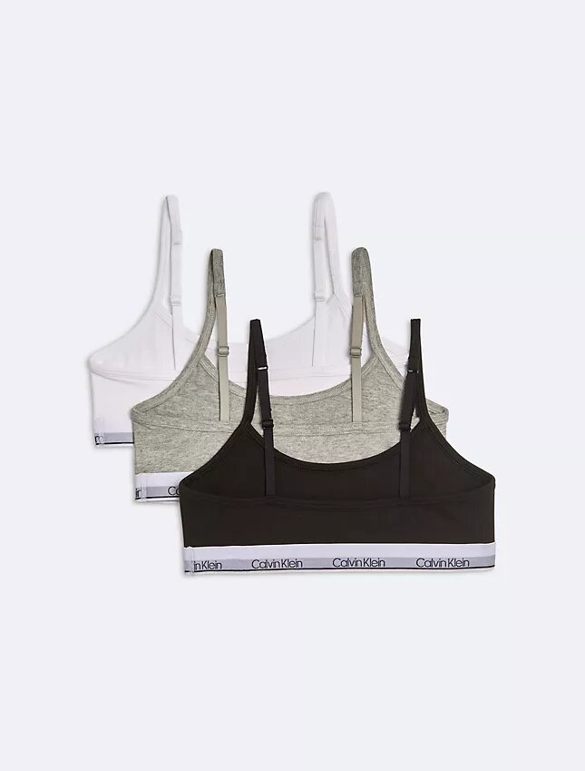 Girls Modern Cotton 3-Pack Cropped Bralette Girls Modern Cotton 3-Pack Cropped Bralette