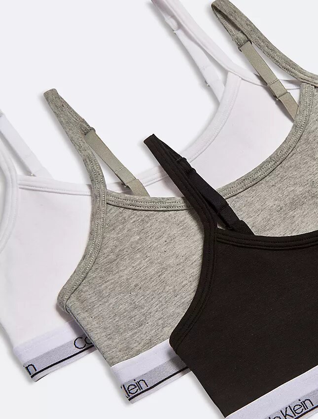 Girls Modern Cotton 3-Pack Cropped Bralette Girls Modern Cotton 3-Pack Cropped Bralette