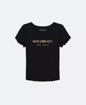 Girls New York City Logo Graphic Classic T-Shirt