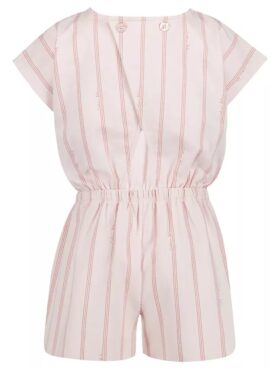 Girls Pinstripe Romper
