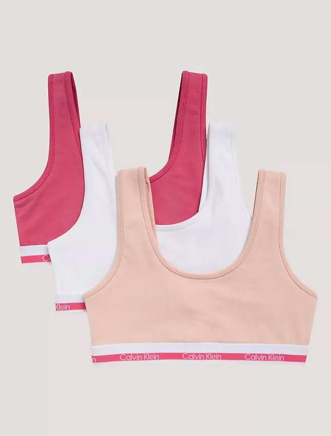 Girls Varsity Cotton Stretch 3-Pack Bralette Girls Varsity Cotton Stretch 3-Pack Bralette