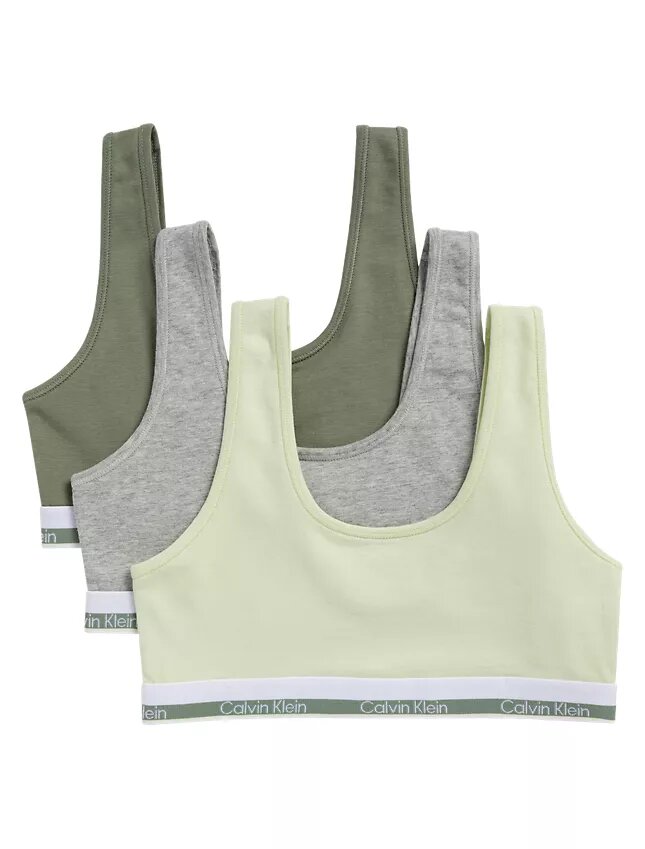 Girls Varsity Cotton Stretch 3-Pack Bralette Girls Varsity Cotton Stretch 3-Pack Bralette