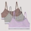 Girls Varsity Cotton Stretch 3-Pack Cropped Bralette Girls Varsity Cotton Stretch 3-Pack Cropped Bralette