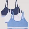 Girls Varsity Cotton Stretch 3-Pack Cropped Bralette Girls Varsity Cotton Stretch 3-Pack Cropped Bralette