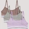 Girls Varsity Cotton Stretch 3-Pack Cropped Bralette Girls Varsity Cotton Stretch 3-Pack Cropped Bralette