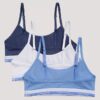 Girls Varsity Cotton Stretch 3-Pack Cropped Bralette Girls Varsity Cotton Stretch 3-Pack Cropped Bralette