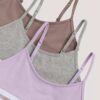 Girls Varsity Cotton Stretch 3-Pack Cropped Bralette Girls Varsity Cotton Stretch 3-Pack Cropped Bralette