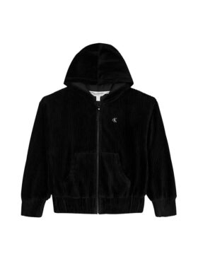 Girls Velour Rib Hoodie Girls Velour Rib Hoodie