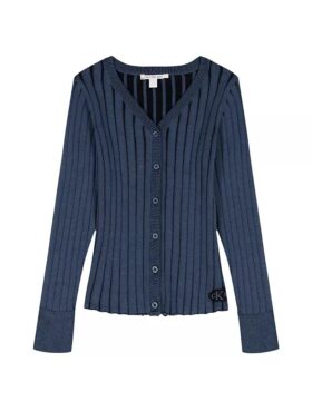 Girls Wide Rib Slim Cardigan