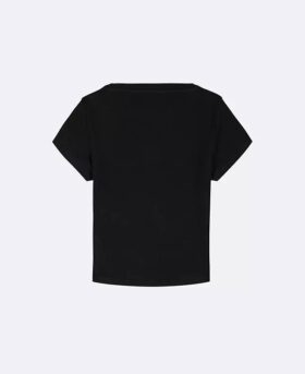 Girls Woven Monologo Rib T-Shirt Girls Woven Monologo Rib T-Shirt