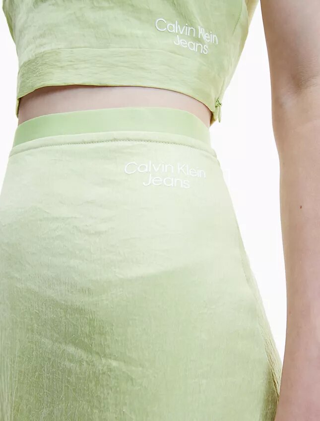 Glazed Fabric Mini Skirt Glazed Fabric Mini Skirt