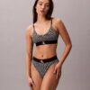 Graphic Monogram Microfiber Stretch High Waist Bikini