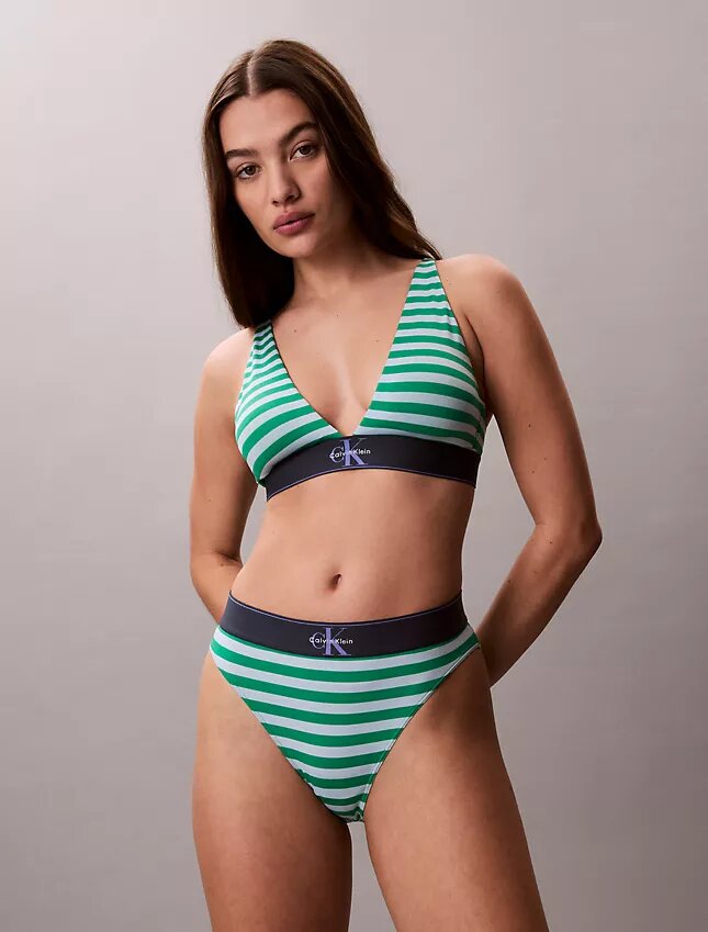 Graphic Monogram Microfiber Stretch High Waist Bikini Graphic Monogram Microfiber Stretch High Waist Bikini