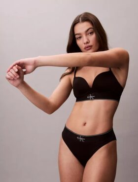 Graphic Monogram Microfiber Stretch High Waist Bikini