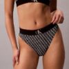 Graphic Monogram Microfiber Stretch High Waist Bikini