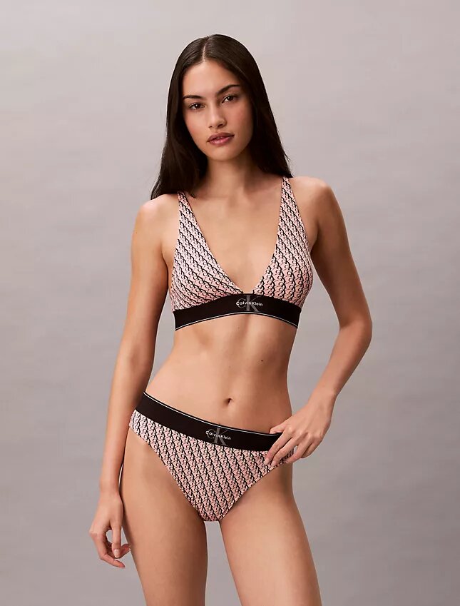 Graphic Monogram Microfiber Stretch High Waist Bikini Graphic Monogram Microfiber Stretch High Waist Bikini